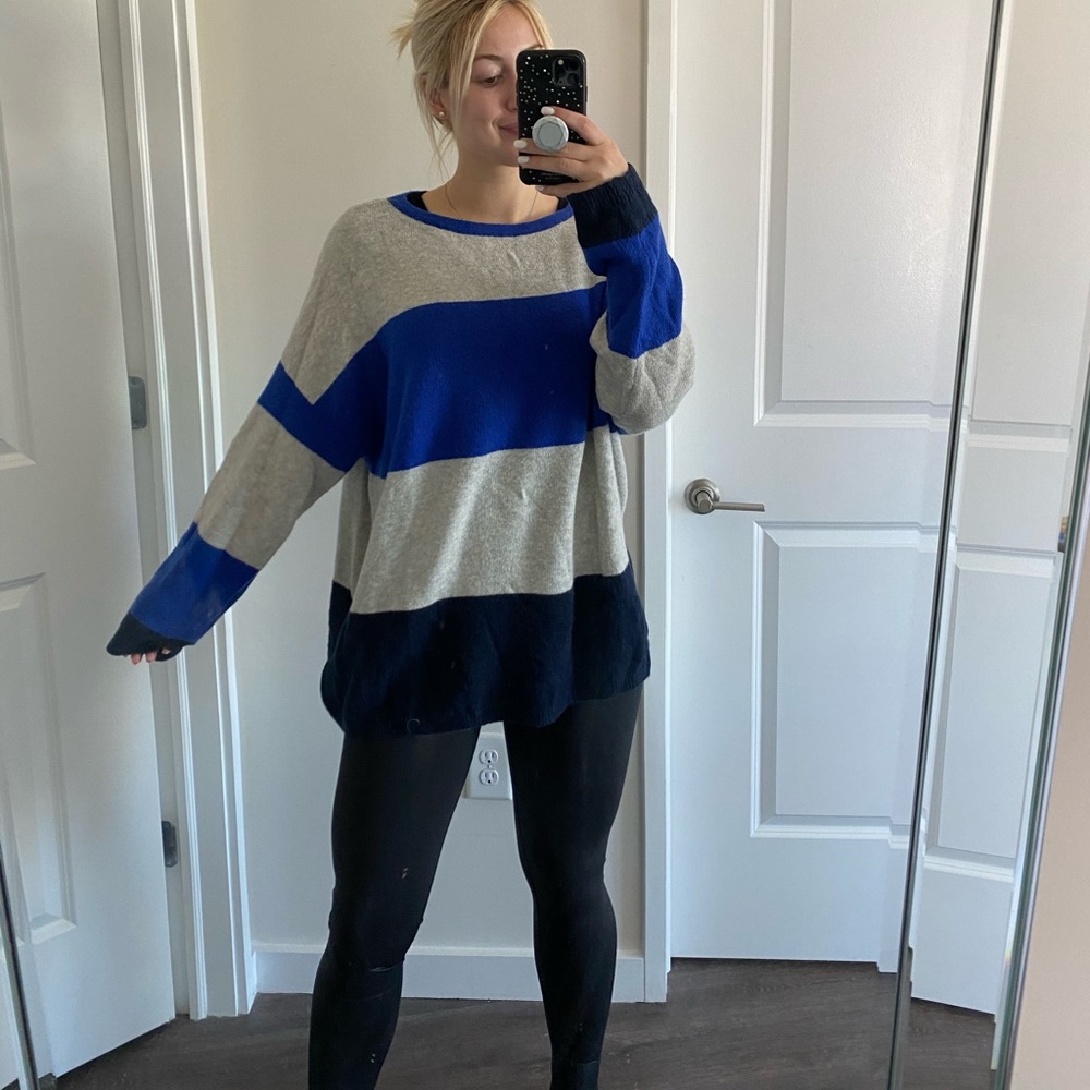 Blue and Grey Sweater